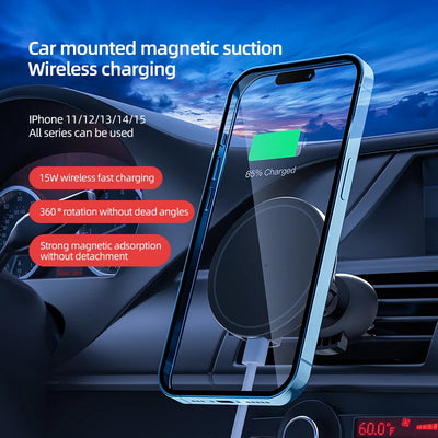 Support Téléphone Magnétique VIKEFON Chargeur Induction 15W