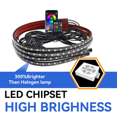 Éclairage d'Ambiance LED RGB Dessous de Caisse Voiture
