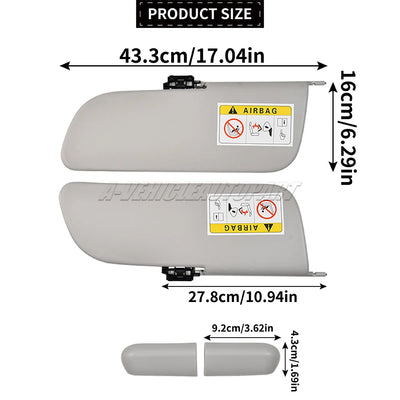 Pare-Soleil Intérieur Citroën C3 II Zenith Gauche et Droite