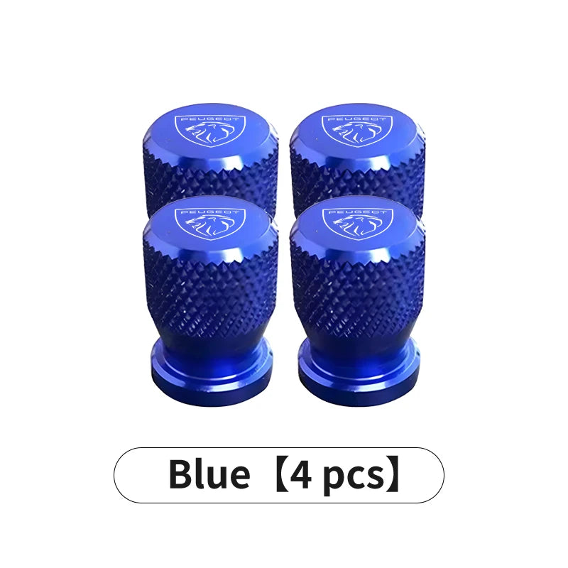 Bouchons de Valve Peugeot 208, 2008, 308, 3008, 5008, 508, Aluminium Anodisé, Lot de 4, 7 Couleurs