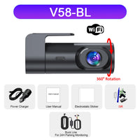 Dashcam 4K UHD Wi-Fi avec GPS, Caméra de Recul 4K en Option, Vision Nocturne et Surveillance de Stationnement 24 h