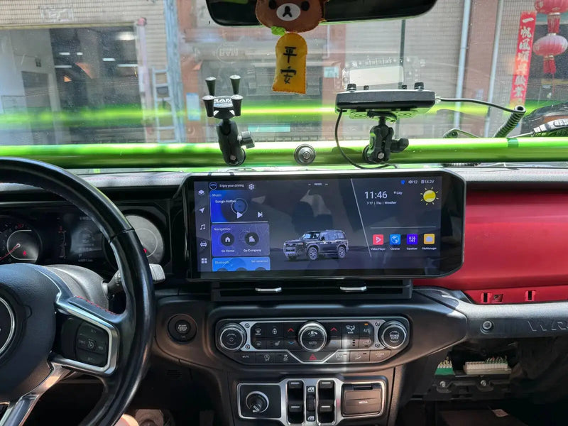 Autoradio Android Écran QLED Jeep Wrangler JL 2018-2022 CarPlay Sans Fil GPS 4G