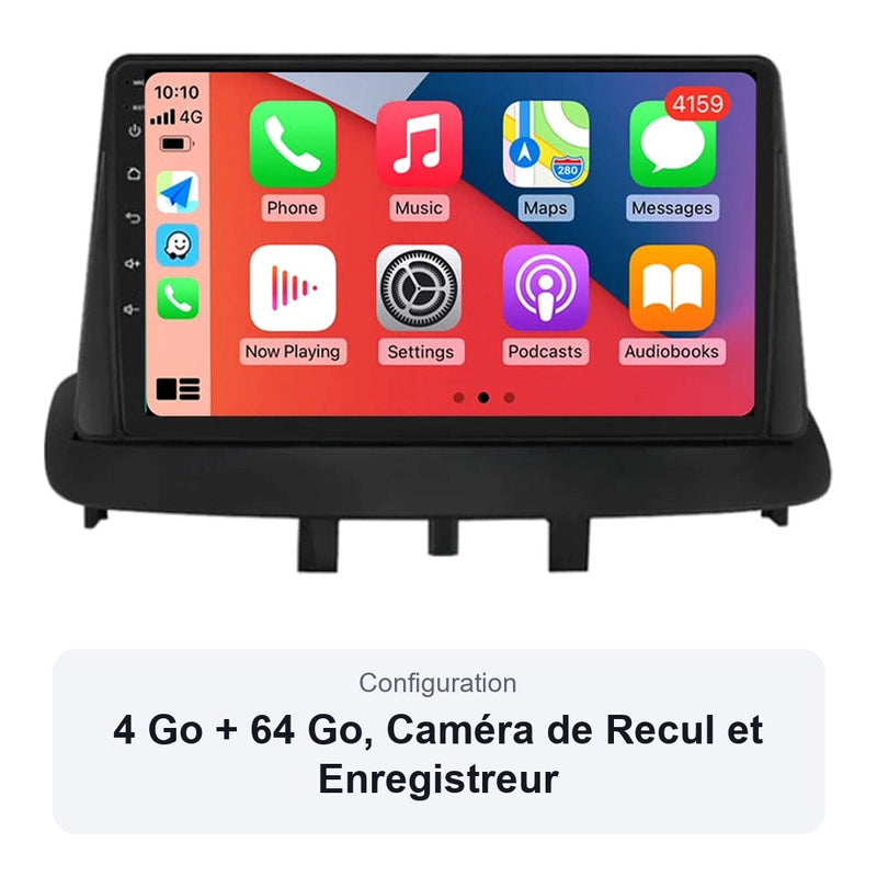 Autoradio CarPlay Renault Mégane 3 2008-2014 Écran QLED