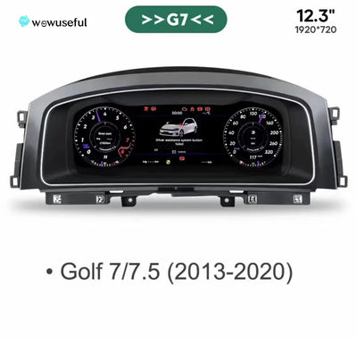 Tableau de Bord Numérique VW Golf 7 Passat B8 12,3 pouces