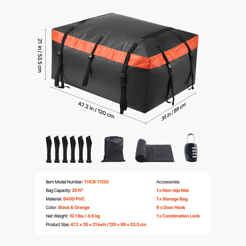Coffre de Toit Souple SucceBuy 565 L PVC 840D