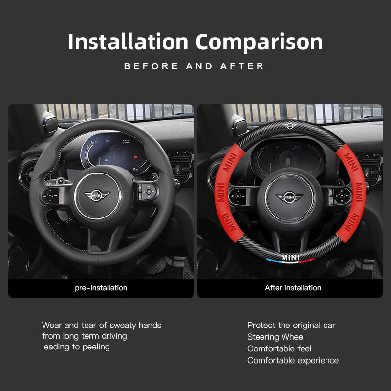 Lenkradbezug MINI Cooper One JCW Countryman Clubman — Verarbeitungsdetail