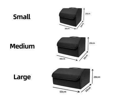 Boîte de Rangement de Coffre Voiture Cuir PU Pliable