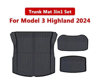 Tapis de Coffre Avant et Arrière Tesla Model 3 Highland 2024 TPE Étanche