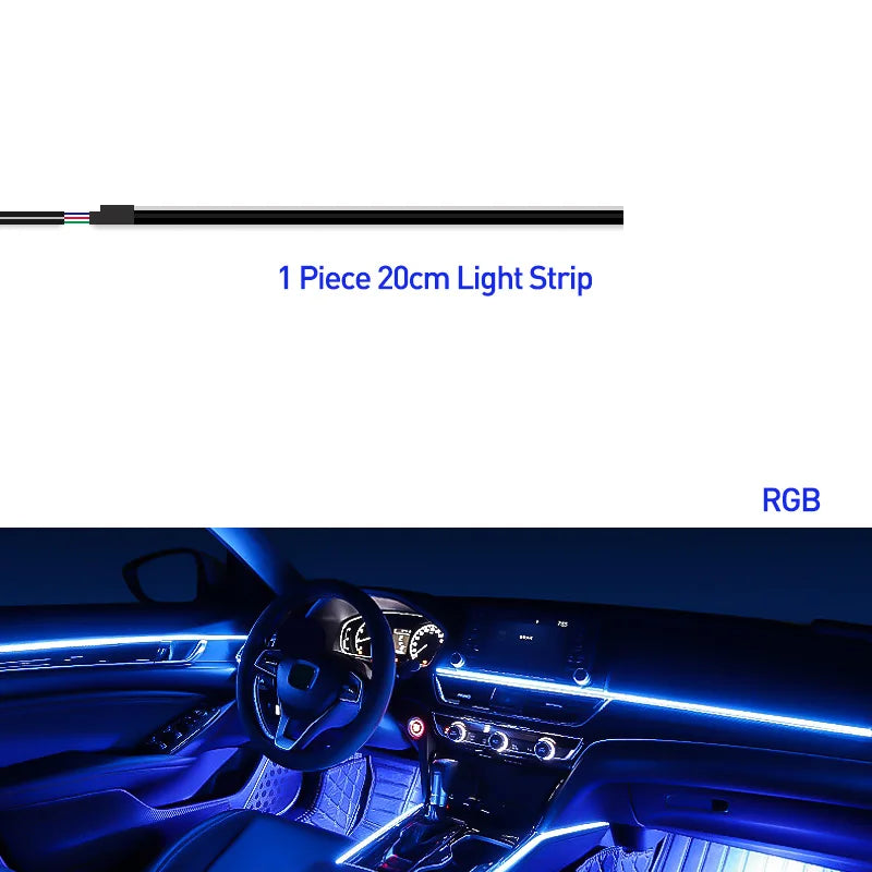 Bandes Acryliques Éclairage d'Ambiance RGB Voiture 110 cm