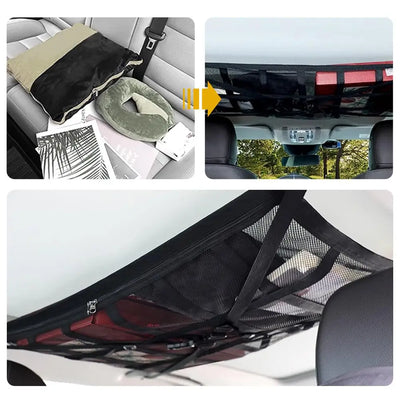 Rangement Filet de Plafond Voiture Grande Capacité