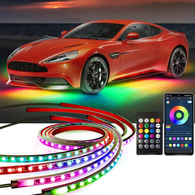 Éclairage d'Ambiance Néon 4 en 1 RGB Sous Caisse