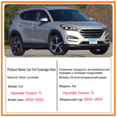 Rideaux Pare-Soleil Magnétiques Hyundai Tucson TL 2016-2021