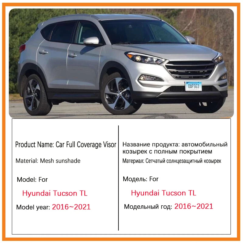 Rideaux Pare-Soleil Magnétiques Hyundai Tucson TL 2016-2021