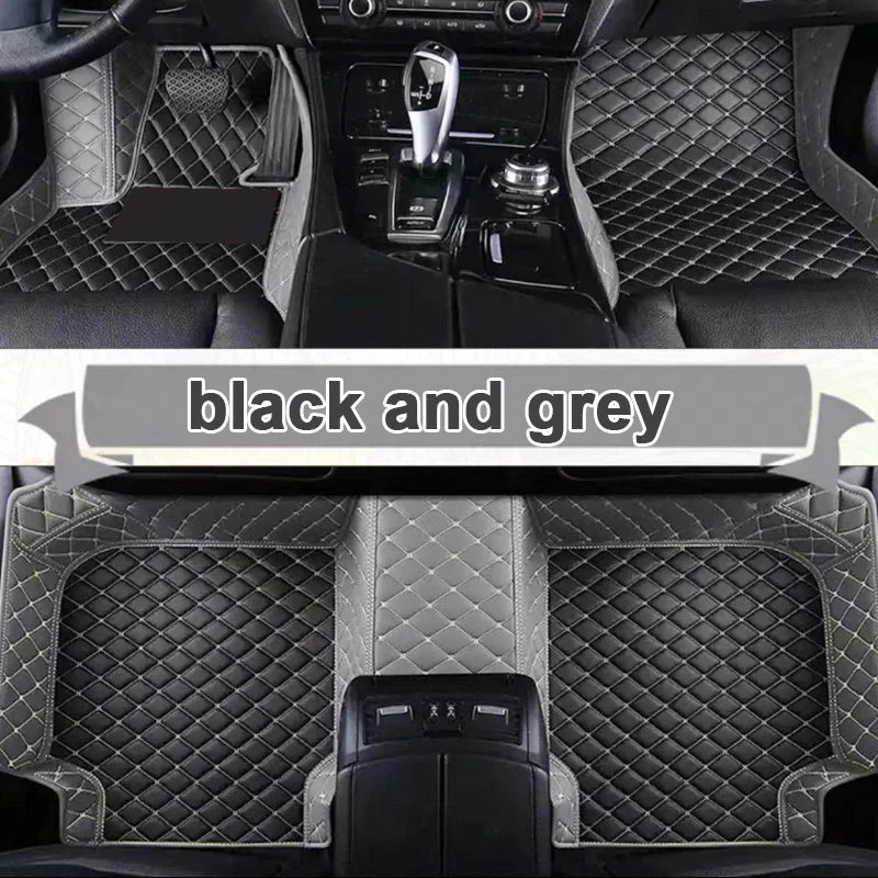 Tapis de Sol Peugeot 3008 P84 2017-2023 Cuir Sur Mesure 3 Pièces Surpiqué Antidérapant