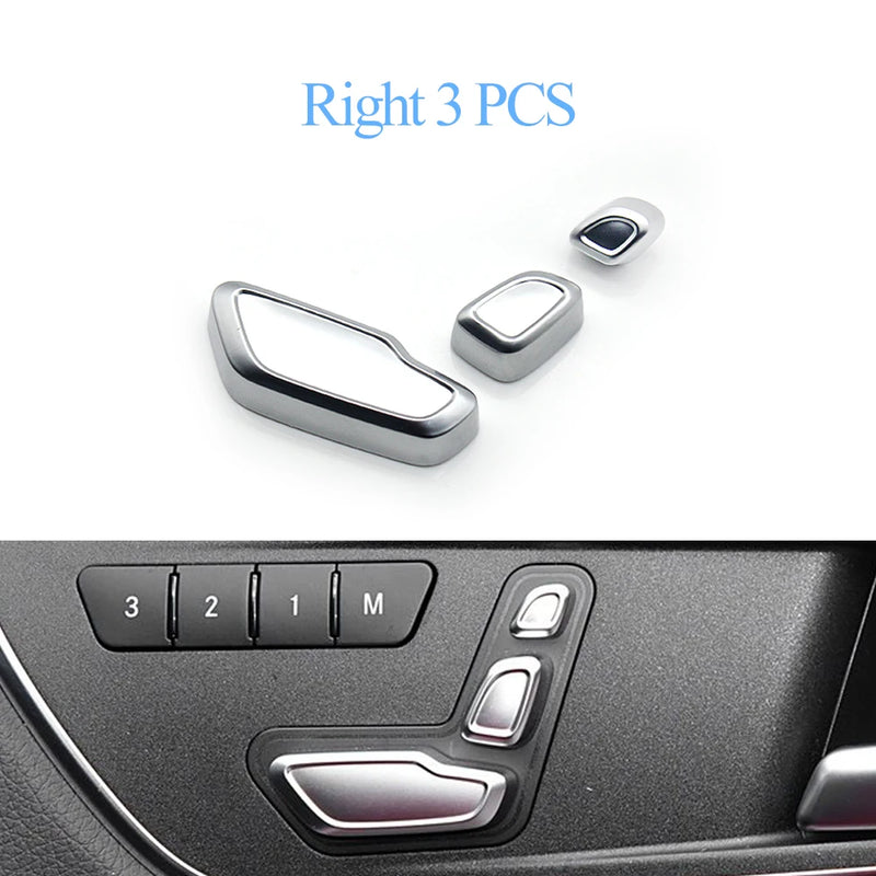 Cache-Boutons de Réglage de Siège Mercedes W204 W212 W166 — vue de trois quarts