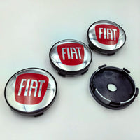 Cache-Moyeux Fiat 60mm Emblème Argent et Noir — détail de fixation
