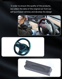 Couvre Volant Tesla Model 3 2017-2023 et Model Y 2020-2024 en Fibre de Carbone, Partie Haute ou 2 Pièces