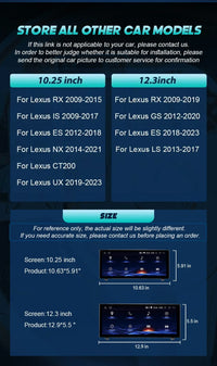 Autoradio Android 14 Lexus NX 200 200t 300h 2014-2021 Écran 10,25 Pouces CarPlay DSP GPS