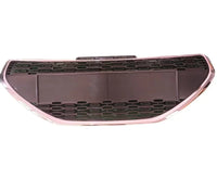 Calandre Peugeot 208 2014-2023 Grille Centrale de Pare-Chocs Avant avec Cadre Chromé, ABS