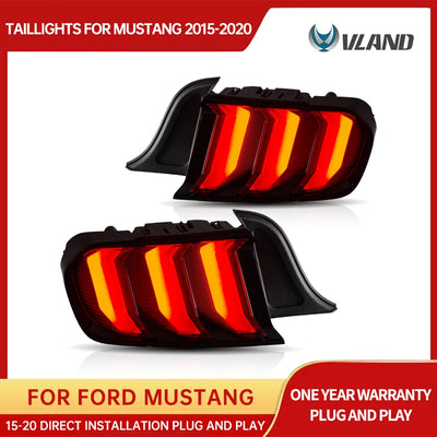 Feux Arrière LED Vland Ford Mustang S550 (2015-2023) 5 Modes