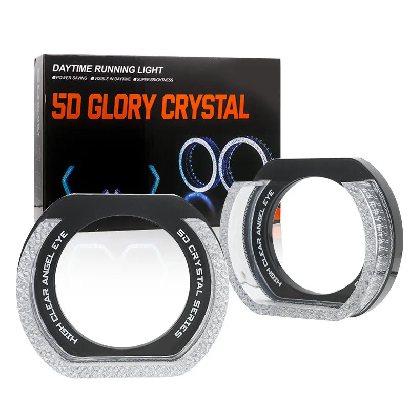 Anneaux LED Angel Eyes RGB Feux de Jour 5D 2,5 et 3 Pouces