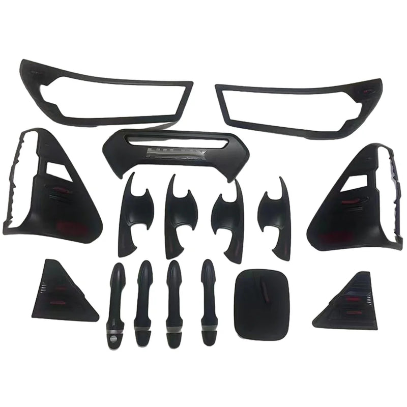 Kit de Tuning Noir Mat Toyota Hilux Revo 2015+ Extérieur en ABS Packs A B ou C