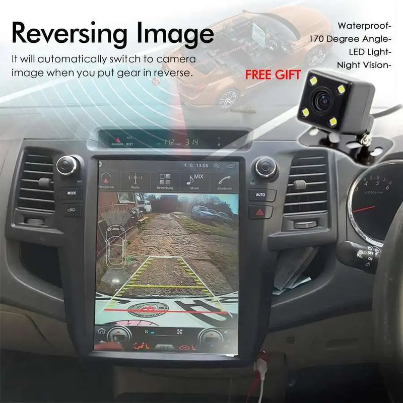 Autoradio Android 14 Écran Vertical Toyota Fortuner et Hilux 2005-2014 CarPlay GPS 4G