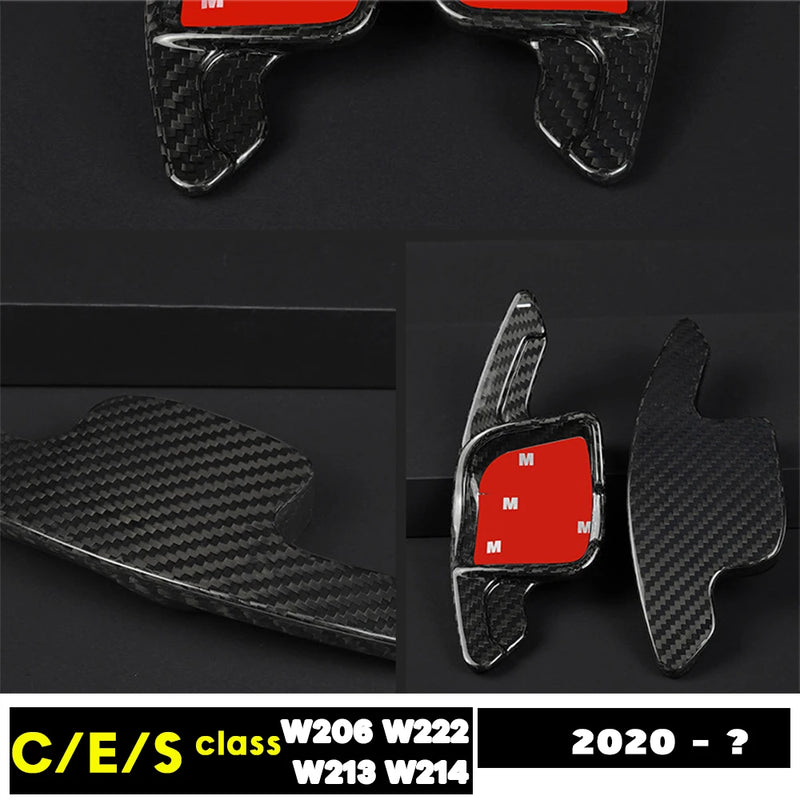 Palette au Volant Mercedes Classe C W206, Classe E W213 et W214, Classe S W223 en Fibre de Carbone