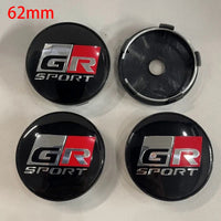 Cache-Moyeux Toyota GR Sport Corolla RAV4 Yaris 60mm 62mm — vue de trois quarts