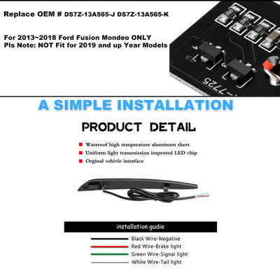 Réflecteurs LED Pare-Chocs Ford Mondeo 2013-2018 Antibrouillard