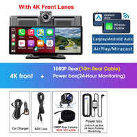 Dashcam Srnubi 10,26 Pouces 4K CarPlay Android Auto