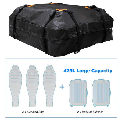 Coffre de Toit Souple Pliable 420D 425 L