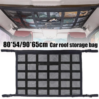 Rangement de Plafond Voiture Filet de Toit Maille Renforcée