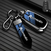 Étui de Protection Clé Citroën C1 C2 C3 C4 C5 C6 VTS Xsara C-Crosser Berlingo Jumpy Alliage de Zinc Noir ou Bleu