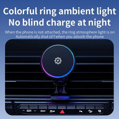 Support Téléphone Magnétique Chargeur Induction 15W Ventilé