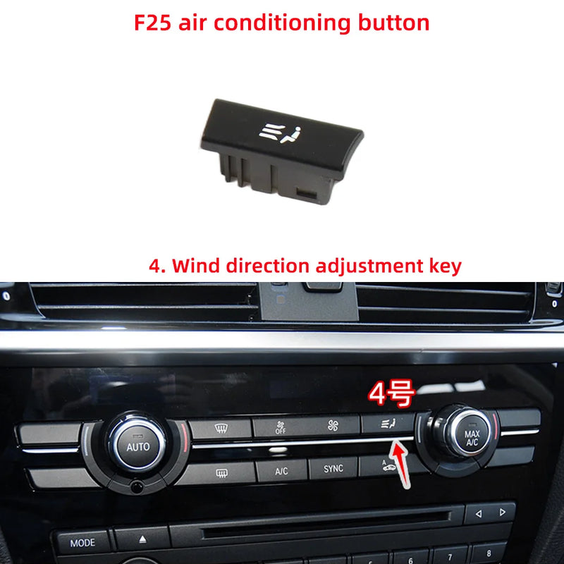 Bouton de Climatisation BMW X3 F25 X4 F26 2011-2017 — vue de face