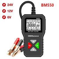 Testeur de Batterie Voiture 6V 12V 24V 100-2000 CCA Écran LCD