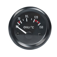 Jauge 52 mm 12V Température d'Eau d'Huile Pression Volts Ampèremètre