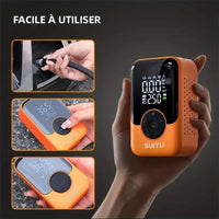 Gonfleur de Pneu Voiture Sans Fil 150 PSI 2 x 1500 mAh Orange