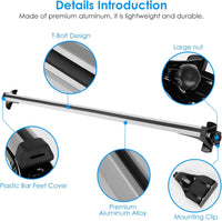 Barres de Toit Aluminium 122 cm Sans Rails Latéraux