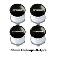Cache-Moyeux GT Sport 56 ou 60 mm, Lot de 4, Noir ou Argent, pour Renault Clio, Twingo, Zoe, Mégane, Duster