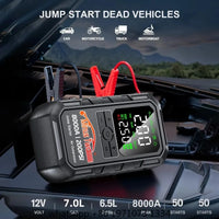 Booster de Batterie Voiture 8000A avec Compresseur 200 PSI