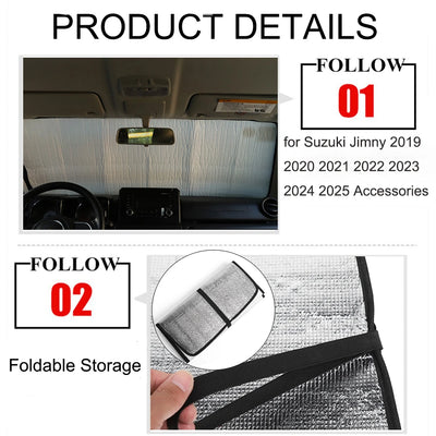 Pare-Soleil Isolant Pare-Brise Suzuki Jimny JB64 JB74 2019-2025