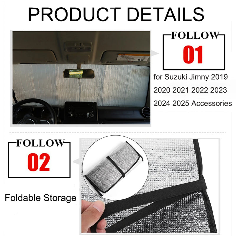 Pare-Soleil Isolant Pare-Brise Suzuki Jimny JB64 JB74 2019-2025