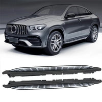 Marchepieds Fixes Mercedes GLE Coupé W167 2021-2026 Argent et Noir 2 Pièces