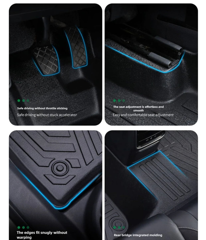 Tapis de Sol Volvo XC40 2020-2025 XC60 2015-2017 2018-2025 TPE 3 Pièces Étanches Antidérapants