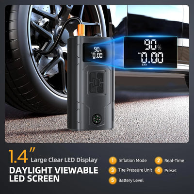 Démarreur de Batterie 2000A Compresseur 150 PSI 12V