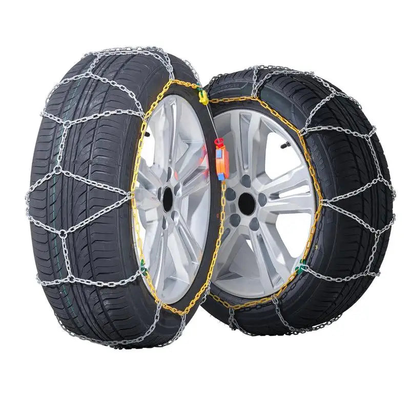 Chaînes à Neige Voiture Acier Manganèse Kit 2 Pièces 14 à 19 Pouces