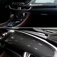 Film Adhésif Fibre de Carbone 7D Noir Brillant pour Voiture en Rouleau