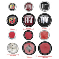 Emblème Logo Fiat 500 Panda Tipo Abarth Strada 600 500L Mobi en ABS 75 85 95 100 120 mm Avant et Arrière